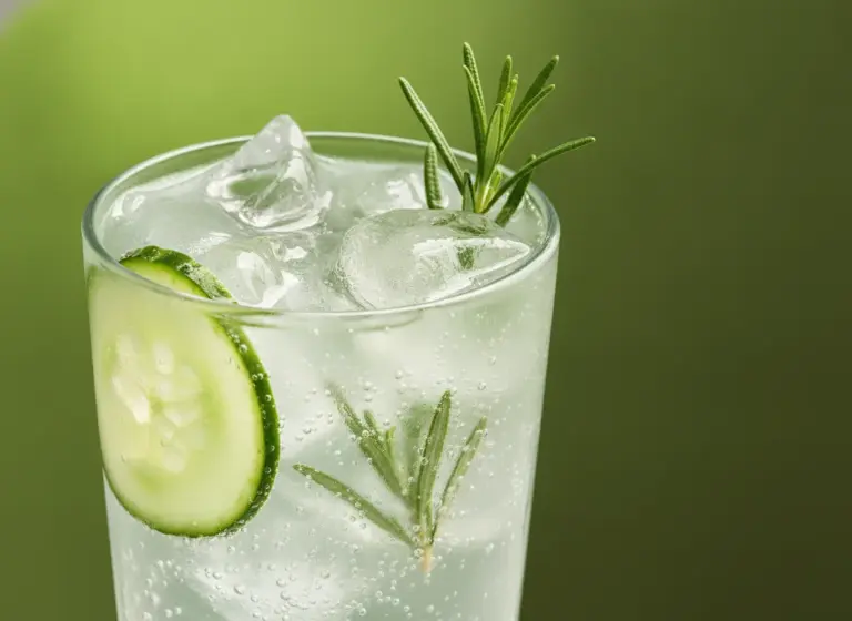 Alkoholfreier Gin Tonic im Glas