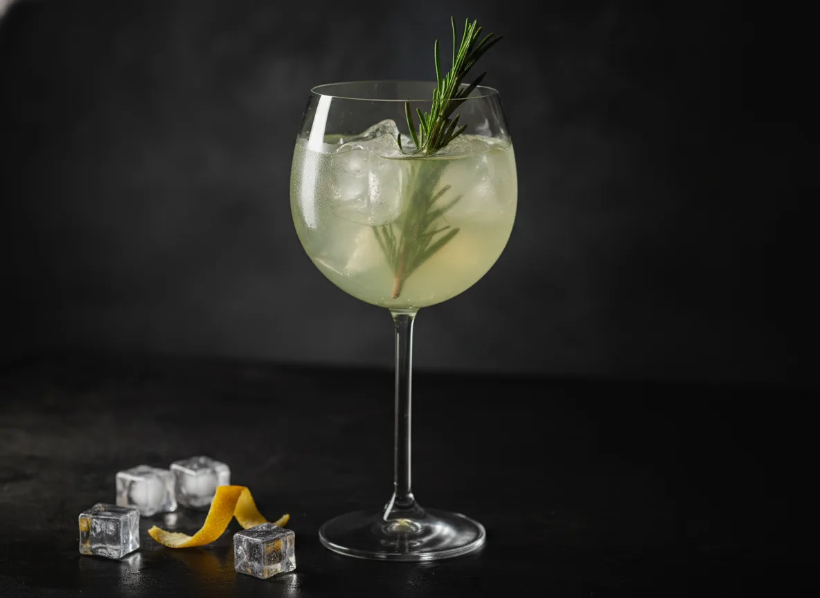Alkoholfreier Spritz mit Rosmarin