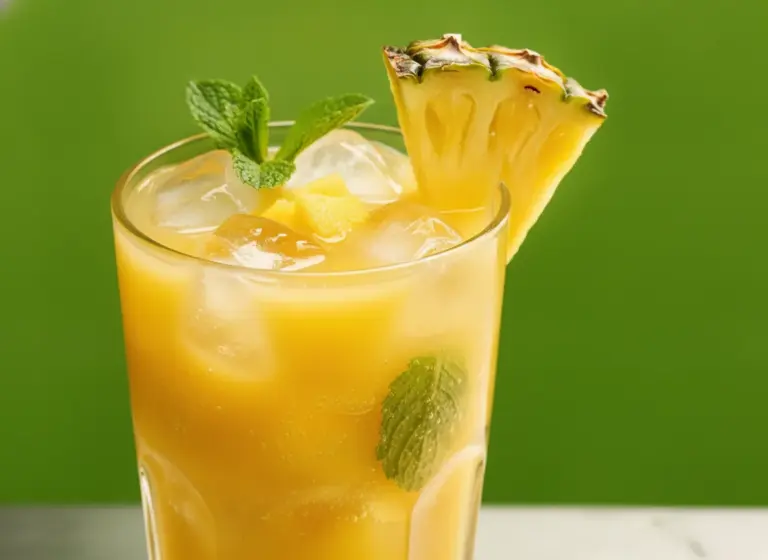 Ananas-Mango-Fizz im Glas