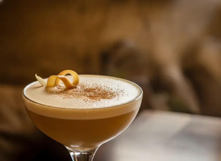 Apple Brandy Flip im Glas