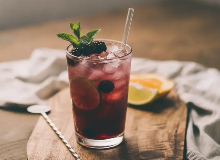 Blackberry Mojito im Glas