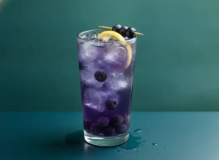 Blaubeer-Limonade im Glas