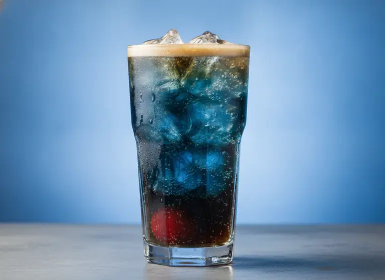 Blue Beach Ice Tea im Glas
