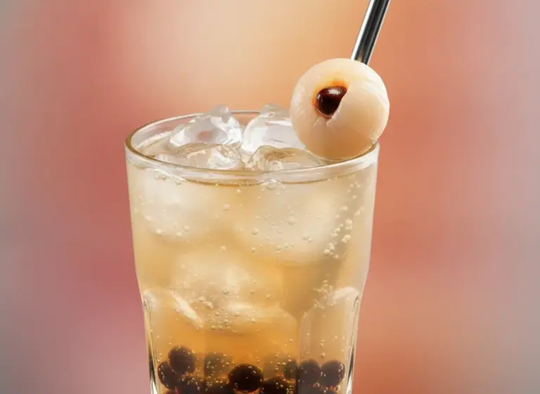 Bubble-Tea-Cocktail alkoholfrei im Glas