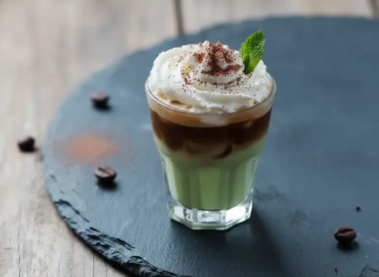 Cold Irish Coffee Grasshopper im Glas