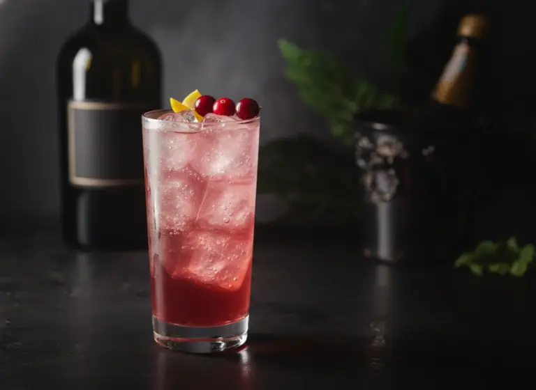 Cranberry-Gin-Spritzer im Glas