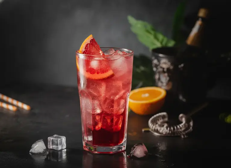 Cranberry-Grapefruit-Spritzer im Glas