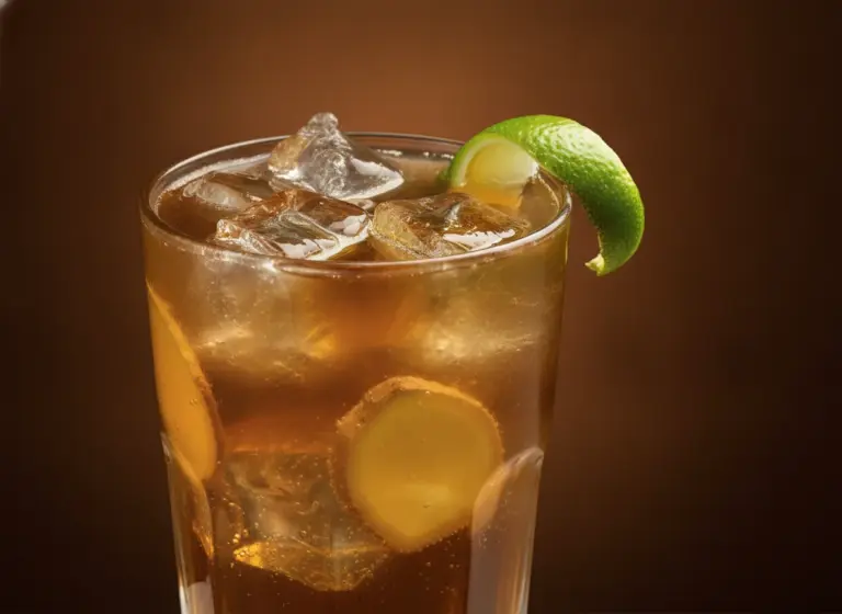 Dark and Stormy mit Ingwer im Glas
