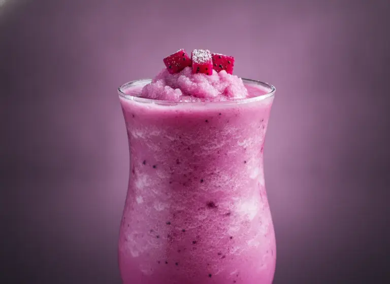 Drachenfrucht-Colada frozen im Glas
