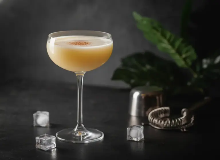Eierlikör-Flip im Glas
