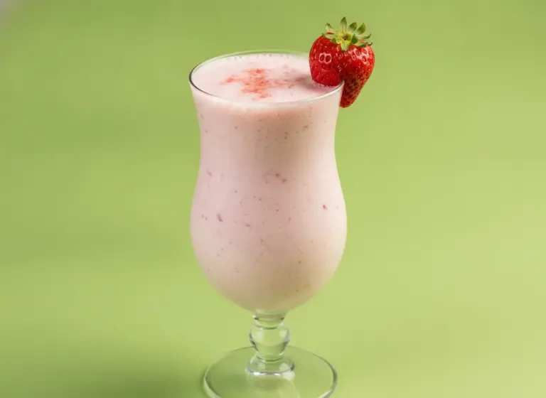 Erdbeer-Hafermilchshake im Glas