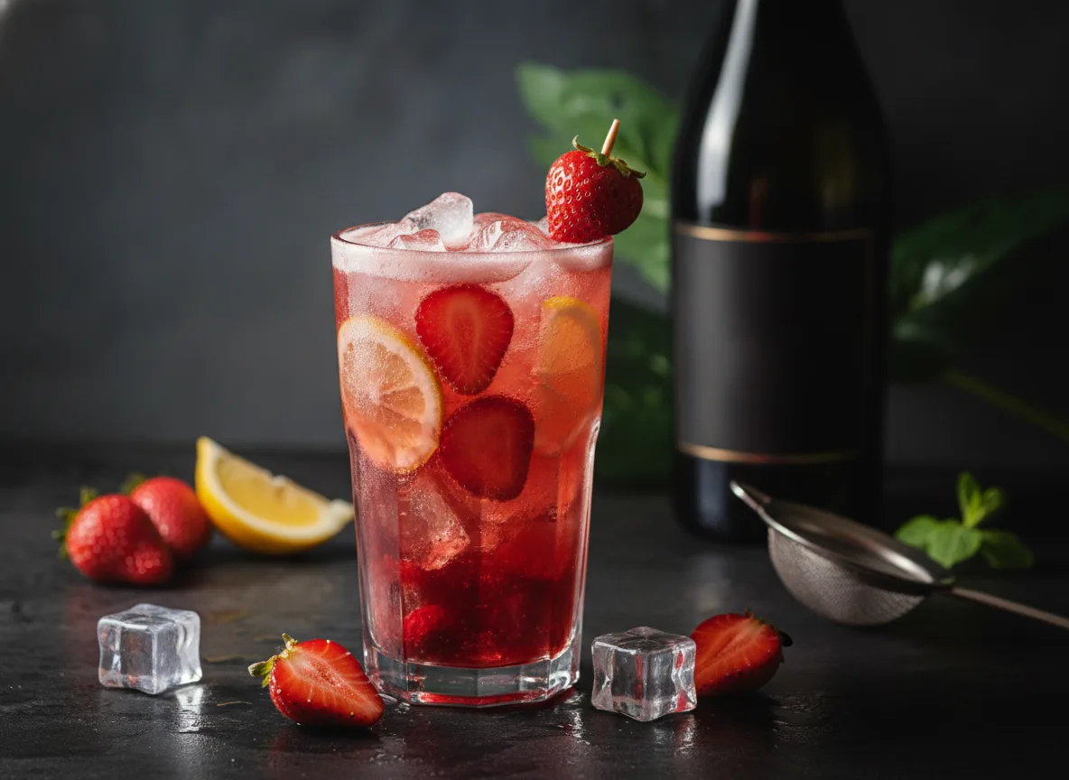 Erdbeer-Limonaden-Spritzer – alkoholfrei