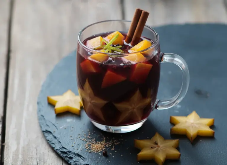 Exotischer Glühwein im Glas