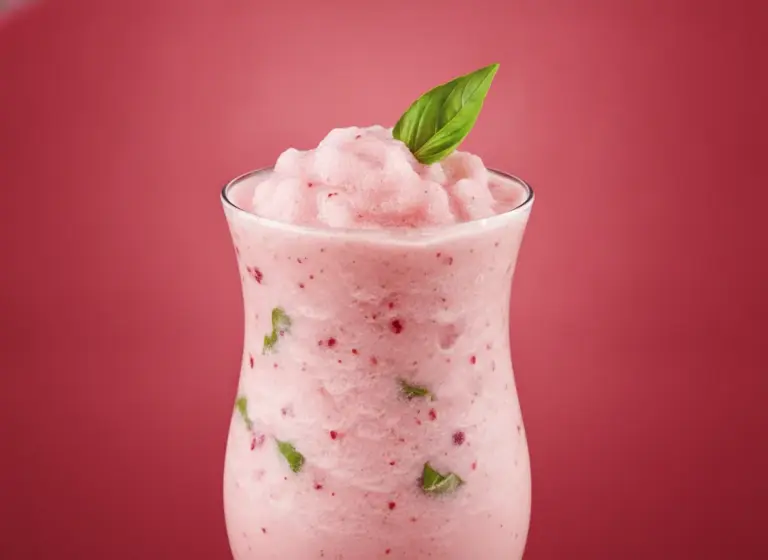 Frozen Strawberry Basil Daiquiri im Glas