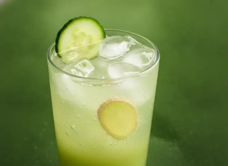 Ginger-Gurken-Mocktail im Glas