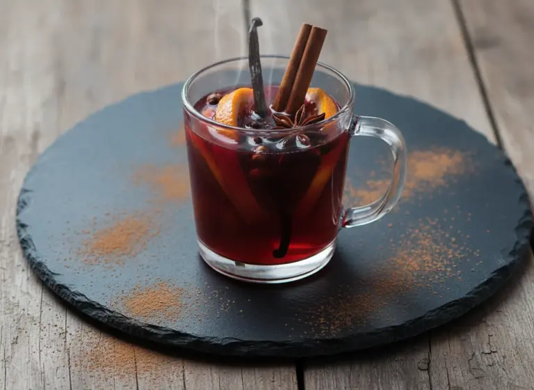Glühwein ohne Alkohol im Glas