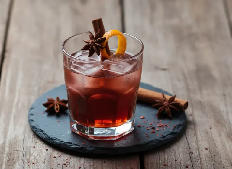 Glühwein on the Rocks im Glas