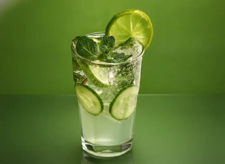 Gurken-Minze-Limonade im Glas