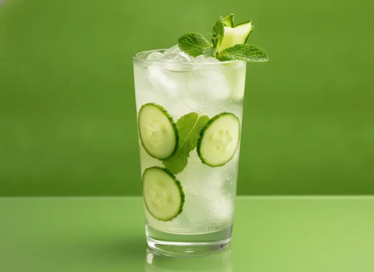 Gurkenlimonade im Glas