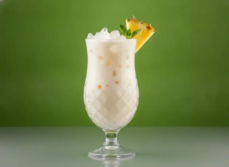 Hafermilch-Pina Colada im Glas