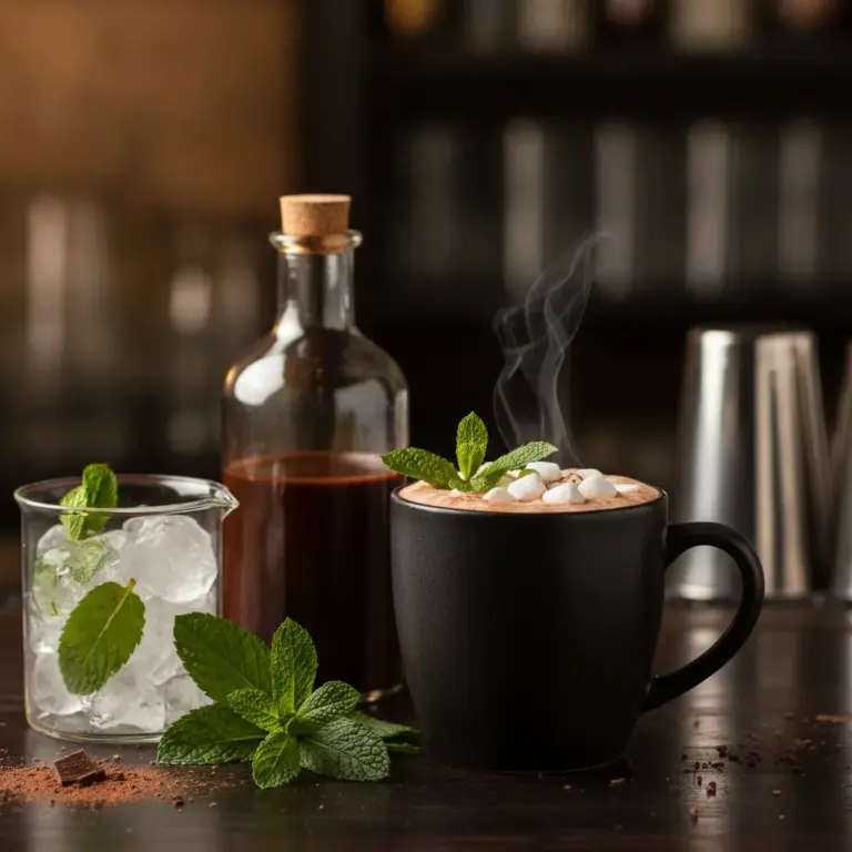 Heiße Schokolade mit Pfefferminz – alkoholfrei – das Rezept