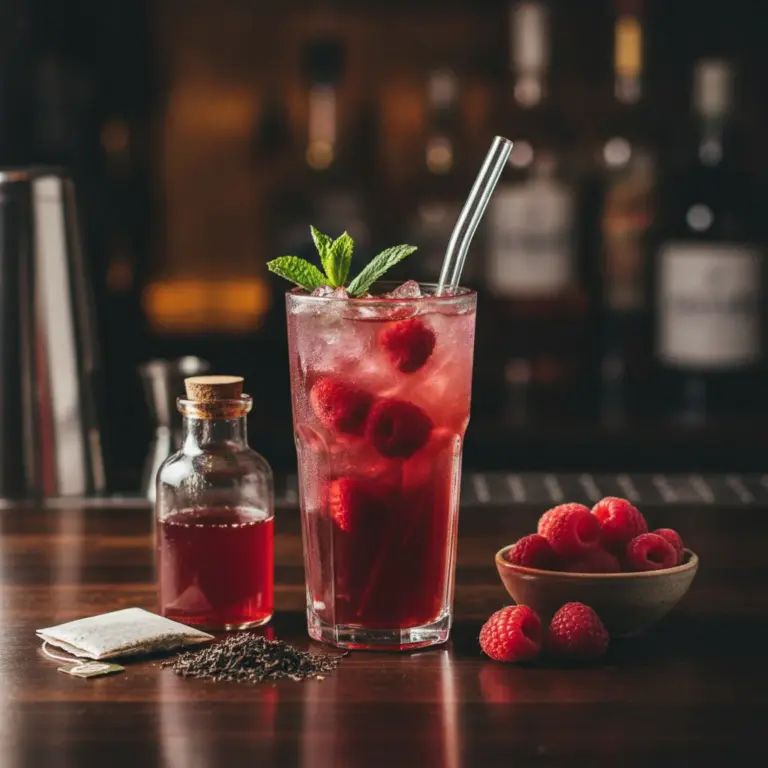 Himbeer-Eistee-Cocktail – alkoholfrei – das Rezept