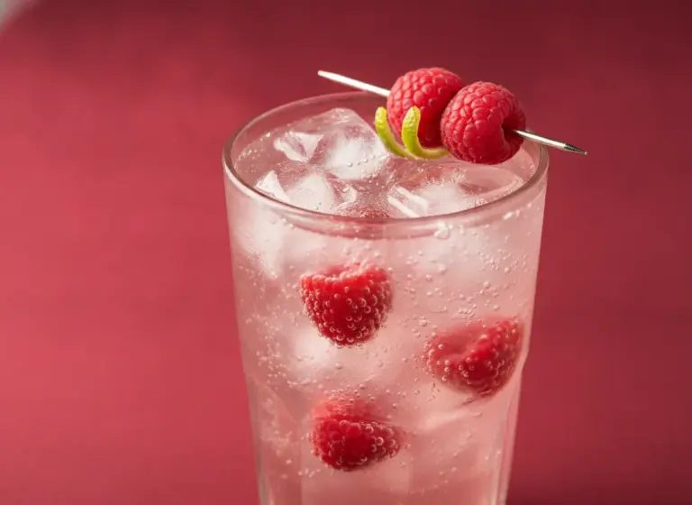 Himbeer-Rickey im Glas