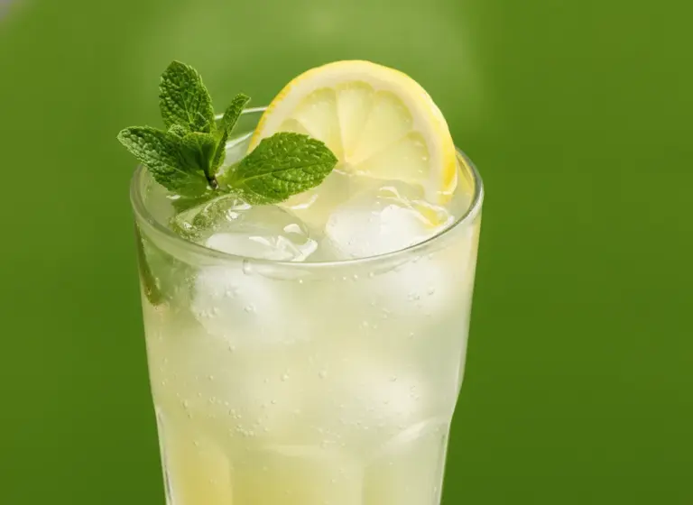 Holunder-Mocktail im Glas
