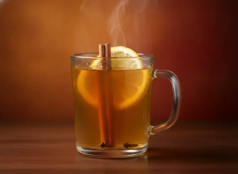 Hot Rum Punch im Glas