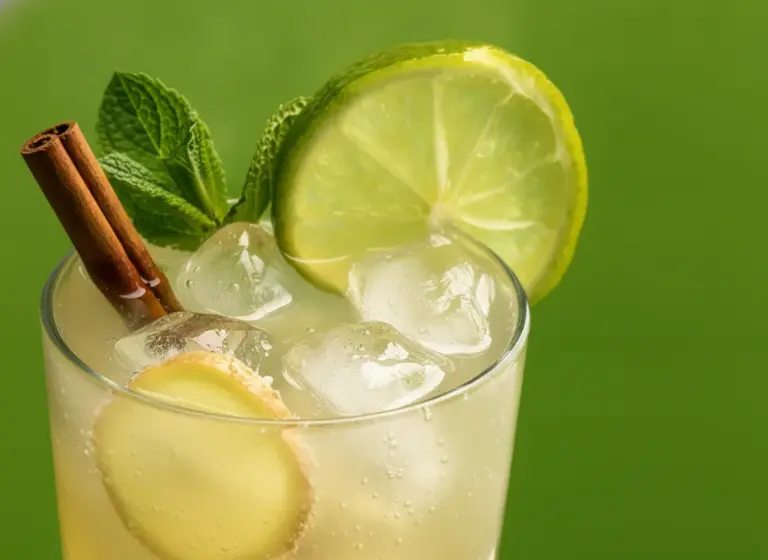 Ingwerlimonade im Glas