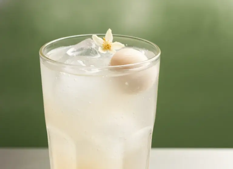 Jasmin-Litschi-Highball im Glas