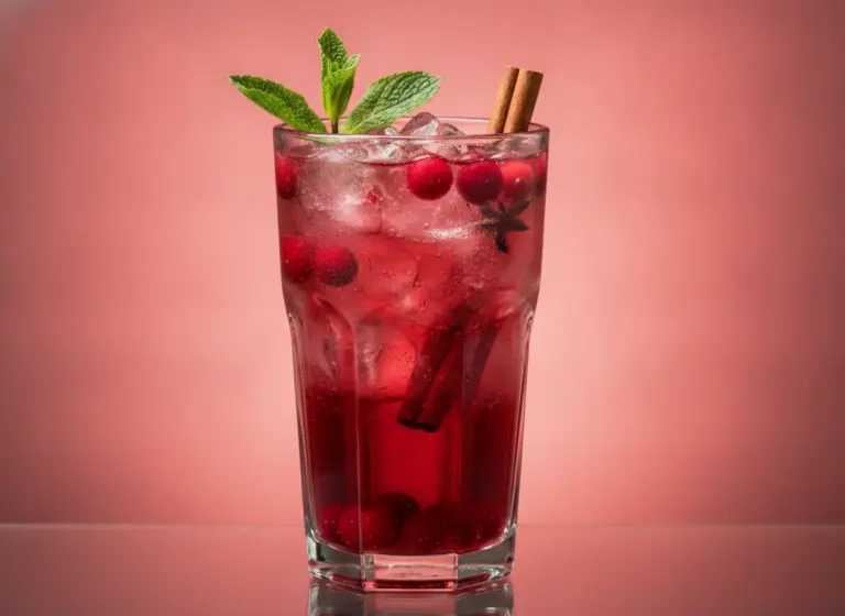 Klyukvenny Mors (Клюквенный морс) im Glas