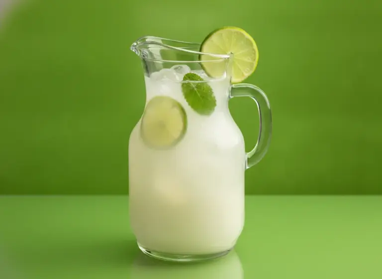 Kokos-Limonade im Glas