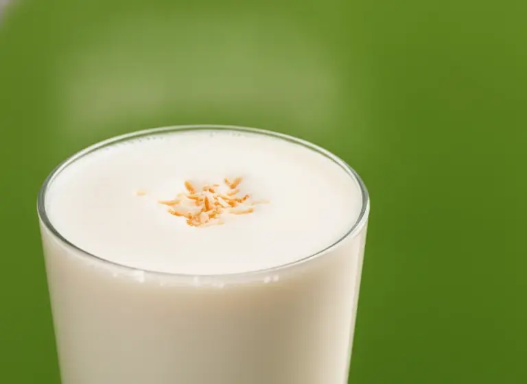 Kokos-Vanille-Sojadrink im Glas