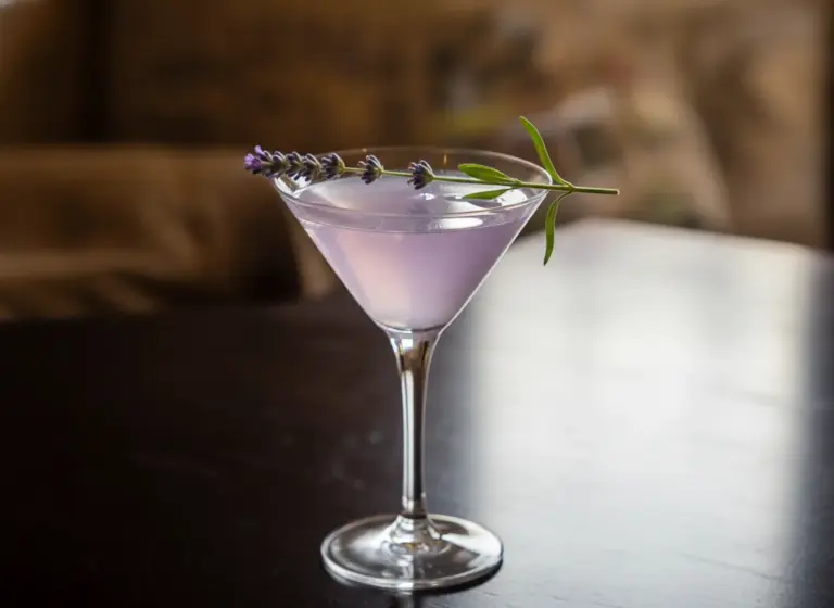Lavendel-Martini im Glas