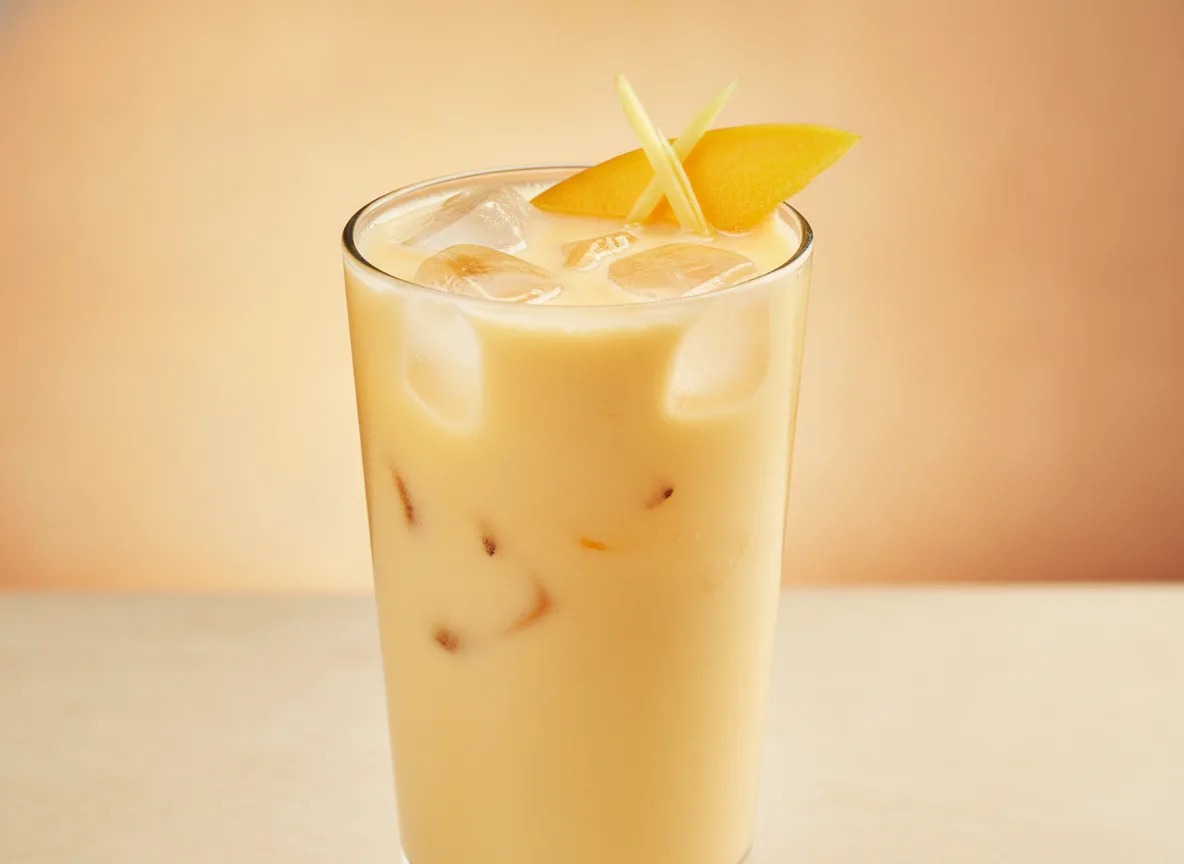 Mango-Ingwer-Sojadrink