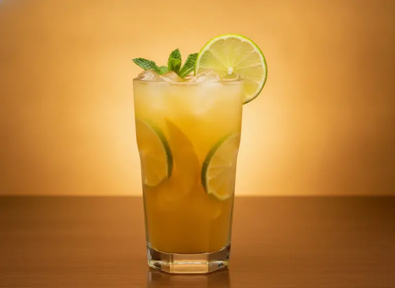Mango-Limettenlimonade im Glas