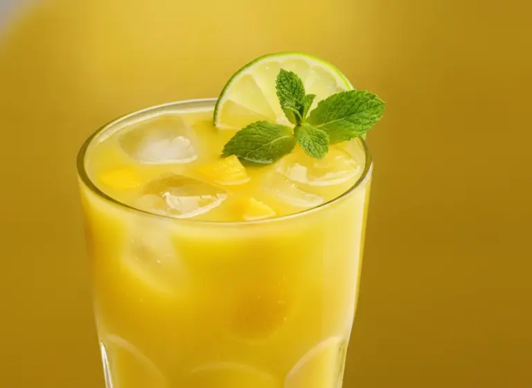 Mango-Limonade im Glas