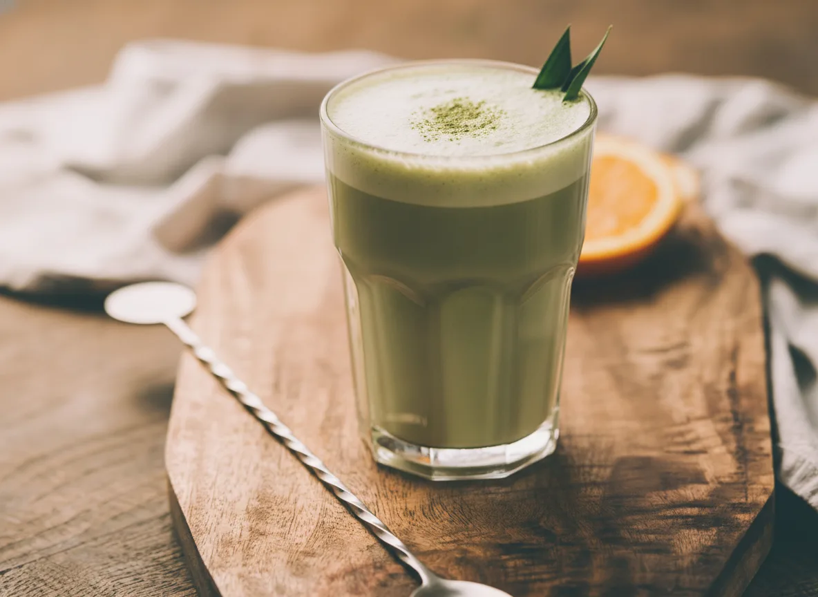 Matcha-Kokosnuss-Latte