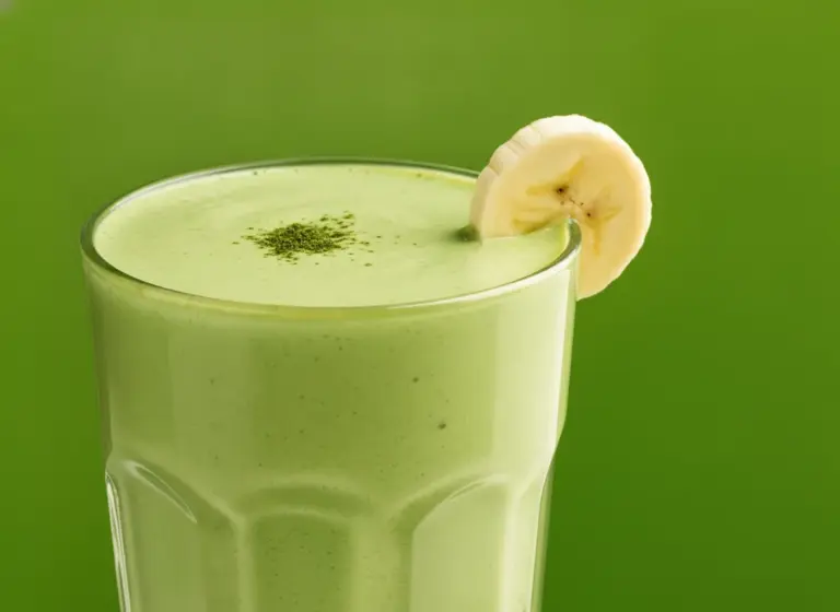 Matcha-Protein-Shake im Glas