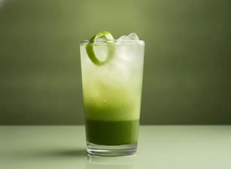 Matcha-Tonic im Glas
