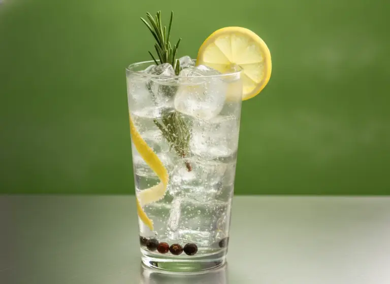 Mediterraner Gin Tonic im Glas