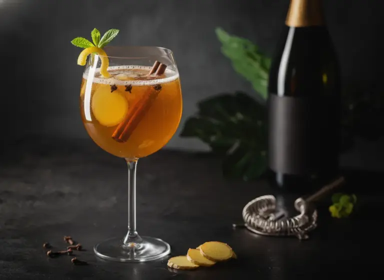 Medovucha (Медовуха – russischer Honigwein) im Glas