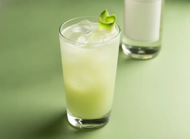 Melon Cream Soda Highball im Glas