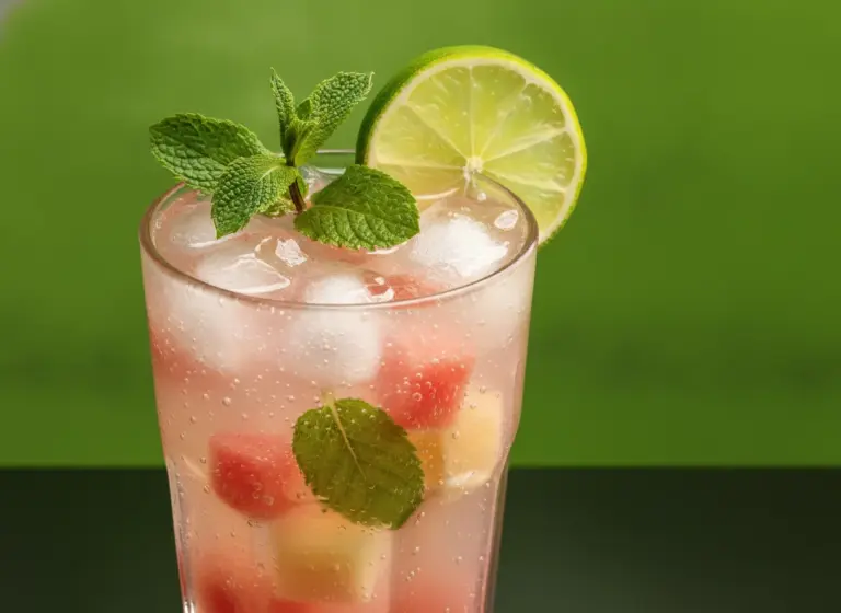 Melonenminze-Limonade im Glas