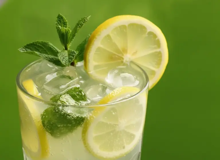 Minze-Zitronenlimonade im Glas