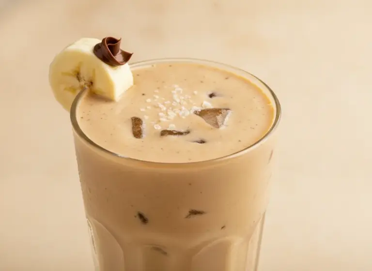 Nutella Bananen Shake im Glas
