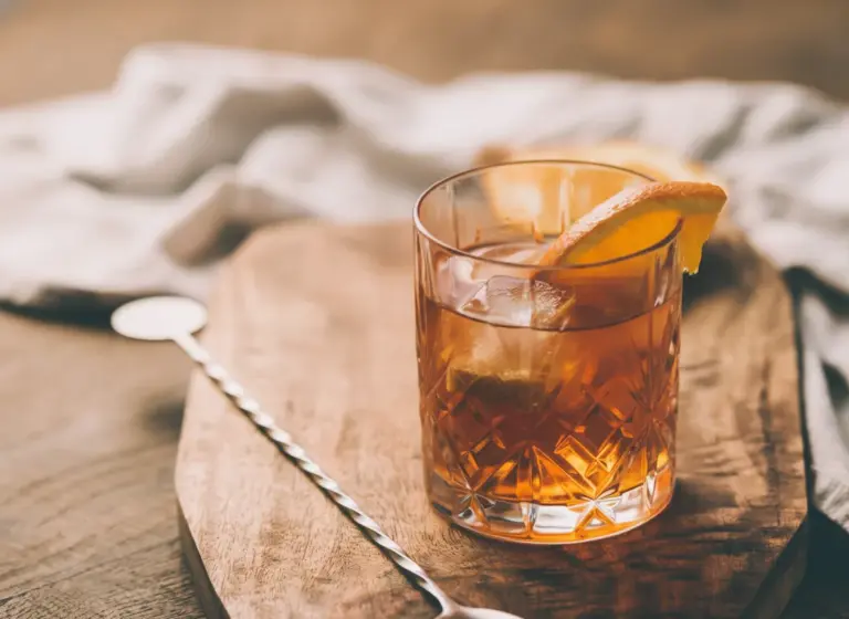 Orange Old Fashioned im Glas