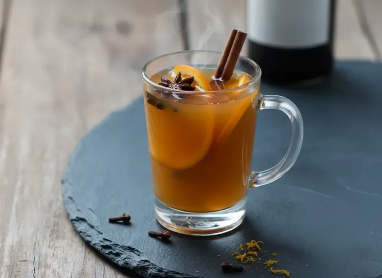Orangen-Ingwer-Glühwein – alkoholfrei im Glas