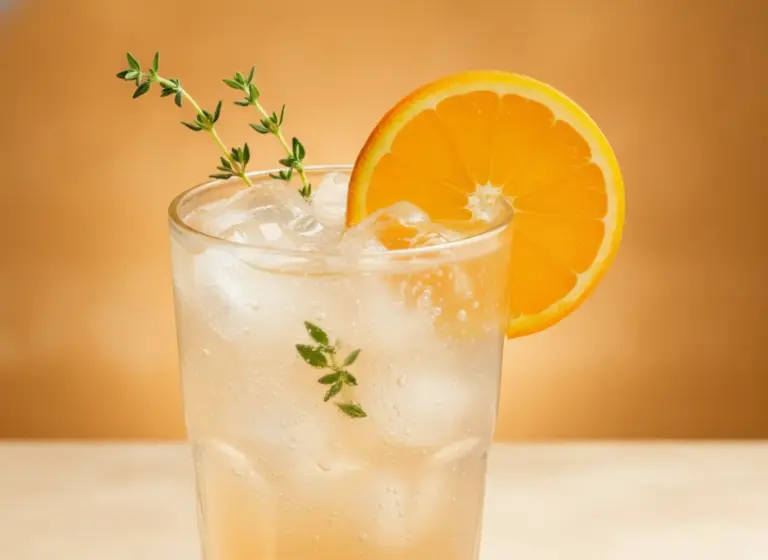 Orangen-Thymian-Limonade im Glas